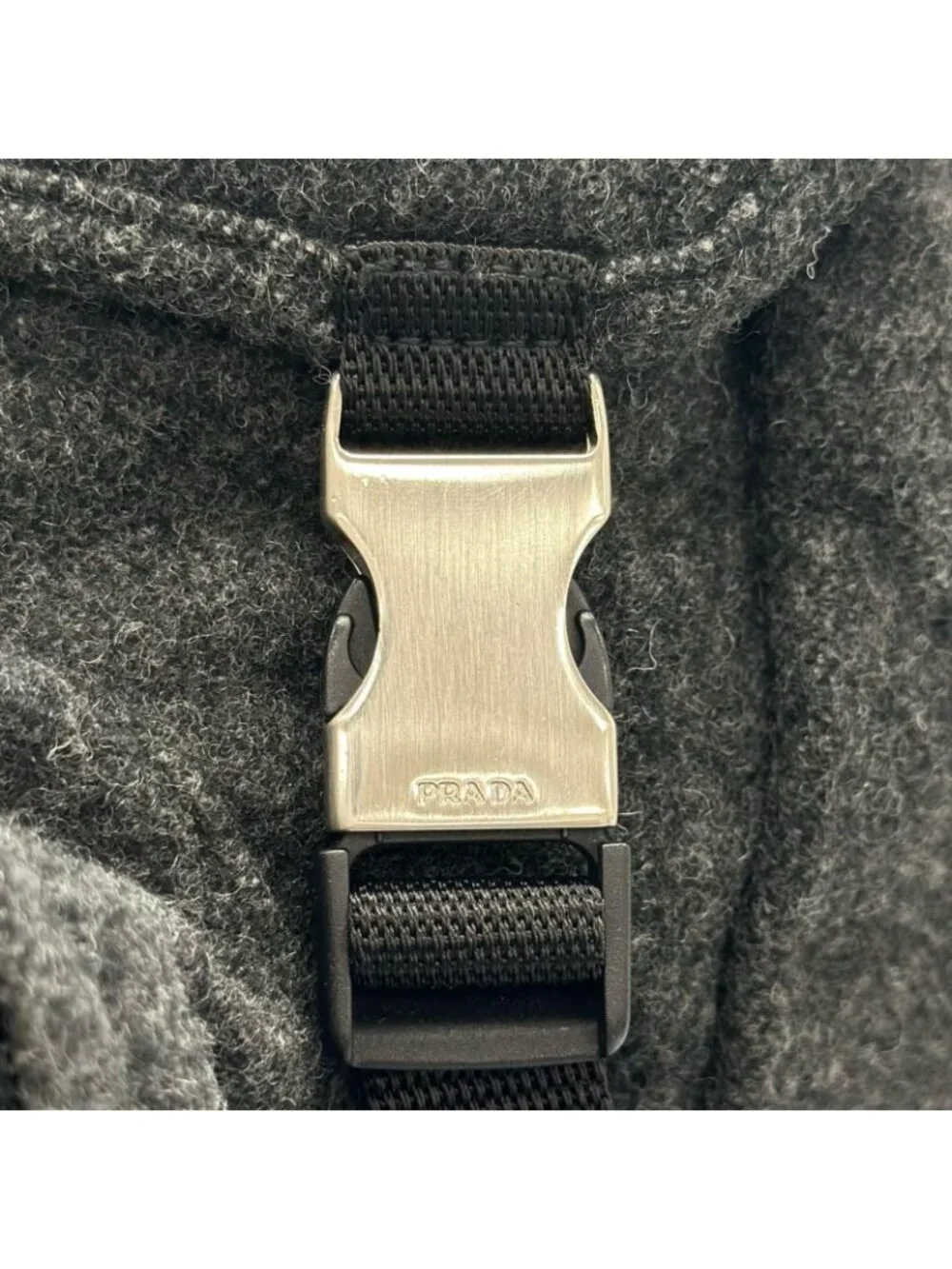 Prada Backpack Wool Gray